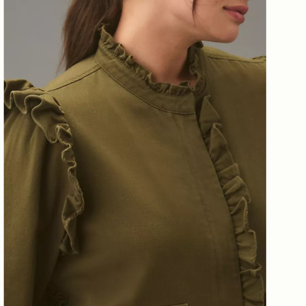 Brand New DOLAN Ruffled Utility Jacket - Picture 5 of 13